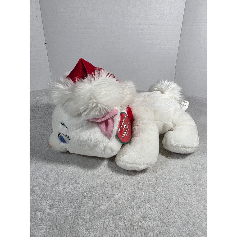 Disney Store Marie Aristocats Christmas Singing Plush Hand Puppet Jingle Bells